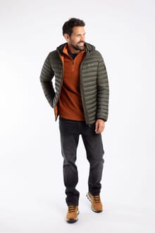 Flete Lightweight Showerproof Padded Hooded Jacket Anthracite