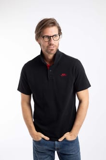 Miles Pique Polo Shirt Black