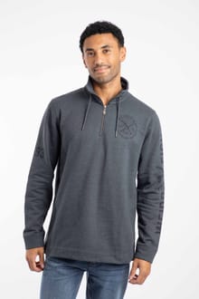 Oakville Eco 1/4 Zip Graphic Sweatshirt Navy