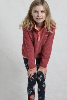 Archie Unisex Kids Eco 1/4 Zip Grid Fleece Rich Red