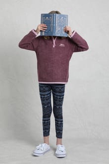 Livvy Girls Printed Leggings Mid Blue