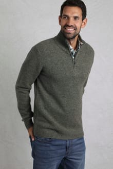 Helmsdale Eco 1/4 Zip Jumper Storm Grey