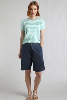 Annalise Knee Length Chino Shorts Navy