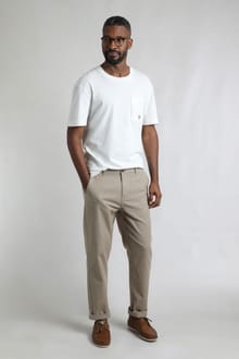 Charleigh Textured Chino Trousers Stone