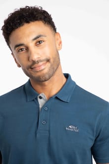 Miles Pique Polo Shirt Federal Blue