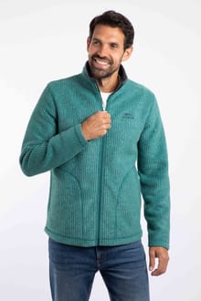 Shires Full Zip Grid Fleece Leaf Green