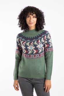 Arelia Ikat Knitted Jumper Army Green