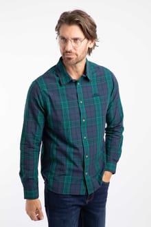 Lando Long Sleeve Check Shirt Green Ivy