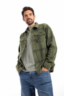 Darrow Printed Fleece Shirt  Winter Green