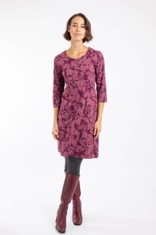 Starshine Printed Jersey Dress Plum