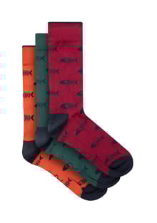 Ronan Branded Bones Sock 3pk Multi