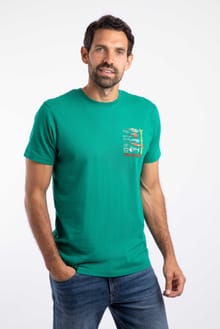 Sling Your Hook Back Print Artist T-Shirt Green Ivy