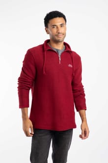 Cruiser 1/4 Zip Macaroni Sweatshirt Garnet