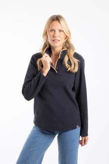 Harriet Funnel Neck Microfleece Midnight
