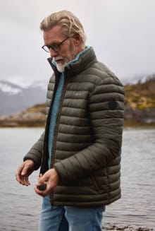 Crantock Lightweight Showerproof Padded Jacket Anthracite