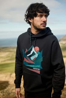 Bryant Graphic Pop Over Hoodie Black