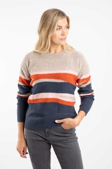 Chiltern Intarsia Knitted Jumper  Chalk