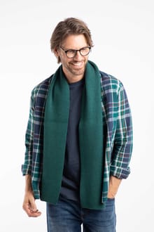 Stornoway Ribbed Scarf Cedar Green